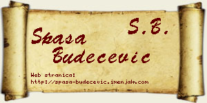 Spasa Budečević vizit kartica